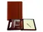 Schrijfmap Brepols Palermo luxe A4 met rits inclusief schrijfblok brui