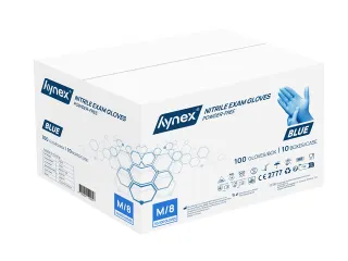 Handschoen Hynex Maat M nitril 100stuks blauw - 3
