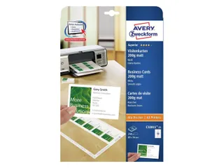 Visitekaart Avery Zweckform C32011-25 85x54mm 200gr 250 stuks - 4