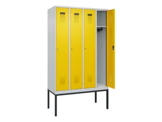 locker,HxBxD 2120x1200x500mm,4vak,vak B 300mm,cil.-slot,voetonderstel - 1