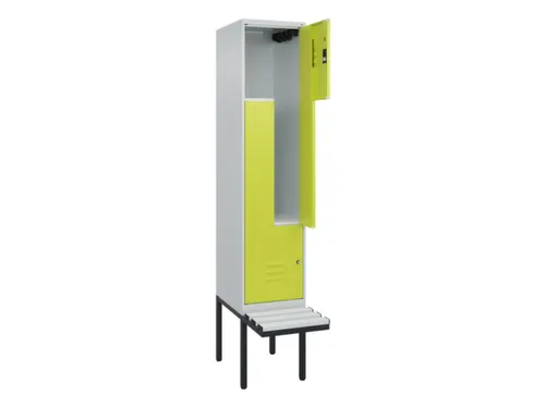 Z-garderobekast,HxBxD 2120x400x815mm,2vak,vak B 400mm,cil.-slot
