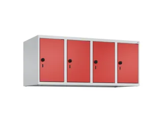 opzetkast,v. locker,4vak.,vak B 300mm,HxBxD 500x1200x500mm,vleugeldeur - 1