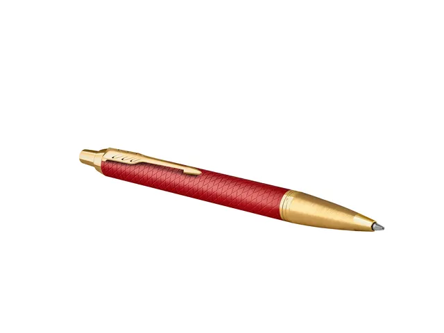 Balpen Parker IM Premium Red Lacquer GT Medium Blauwe inkt