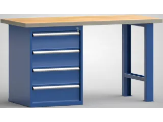 Werkbank 840x1500x700mm 4laden 175mm Frame Ral5010 Front Ral5010 - 2