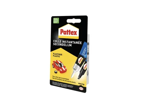 Secondenlijm Pattex all plastic tube 2 gram op blister
