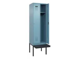locker met bank,HxBxD 2120x600x815mm,2vak,vak B 300mm,cilinderslot