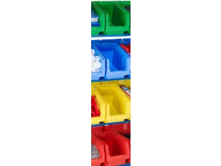 magazijnbak,HxBxD 200x220x350mm,kunststof,blauw - 1