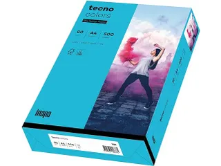 Inapa Tecno colors Gekleurd papier A4 Blauw 80 gram 500vel - 1