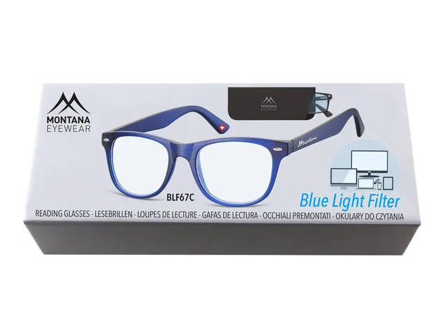 Leesbril Montana +2.00 dtp blue light filter blauw