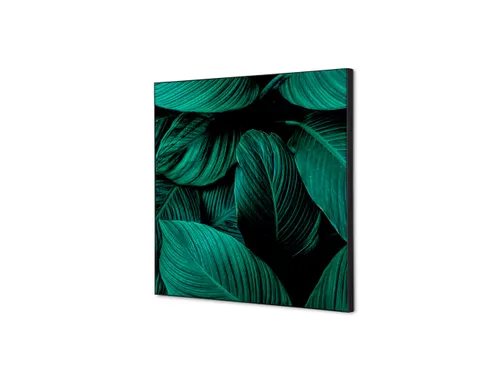 Wanddecoratie Textiel Set 40x40cm Botanische Bladeren Groen