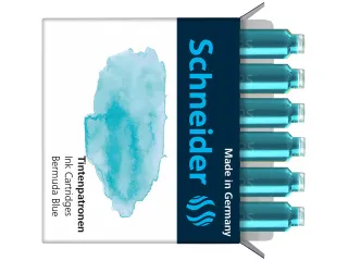 Inktpatronen Schneider pastel Bermuda Blauw doos 6st. - 1