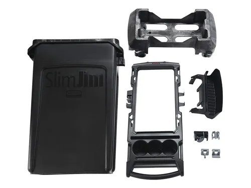 Schoonmaakkar Afvalverzamelaar Slim Jim Rim Caddy Kit 87 Liter Zwart