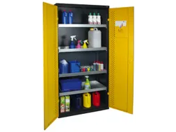 milieukast,HxBxD 1950x1000x500mm,4xopvanglegborden/1etage,romp RAL7016