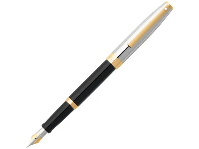 Vulpen SHEAFFER Sagaris E9475 M Glossy black chrome cap gold trims