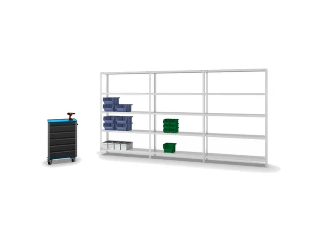 magazijnstelling,grondveld,HxBxD 2000x1300x300mm,vaklast 200kg