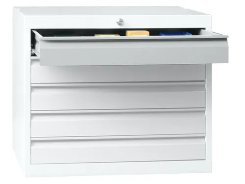 ladekast HxBxD 600x500x600mm 5laden slot RAL7035 front RAL5012