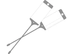 Goederenlabel PP lichtgrijs blanco gelijnd