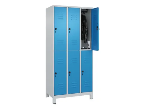 dubbeldekse locker,HxBxD 1950x900x500mm,3x2vak.,vak B 300mm