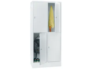lockerkast,RAL 7035,HxBxD 1850x800x500mm,2x2vakken,vak B 400mm - 1