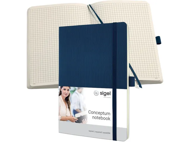 Carnet de note Sigel Conceptum Pure softcover A5 bleu quadrillé