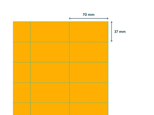 Etiket Rillprint 70x37mm fluororanje 2400 etiketten