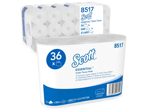 Toiletpapier Scott Essential 2-laags 600vel wit 8517