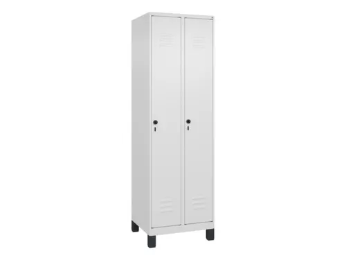 locker,HxBxD 1950x600x500mm,2vak,vak B 300mm,draaigrendel,voeten