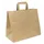 Papieren zak Kraft met Handvat 32x26cm 80 Gram 250 Stuks