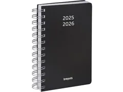 schoolagenda Wire-O zwart 1dag/1pagina 2025-2026