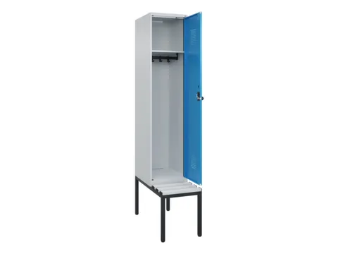 locker met bank,HxBxD 2120x400x815mm,1vak,vak B 400mm,draaigrendel