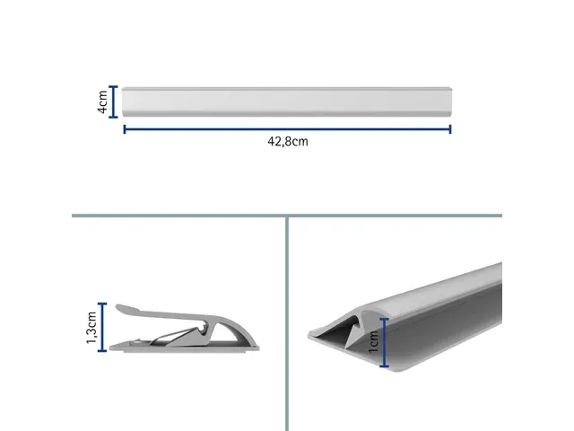 OUTLET Rail d'information mural Aluminium Adhésif 42,8cm