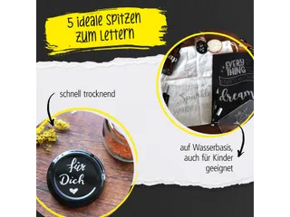 Acrylmarker Online lettering 5 breedtes zilver - 9