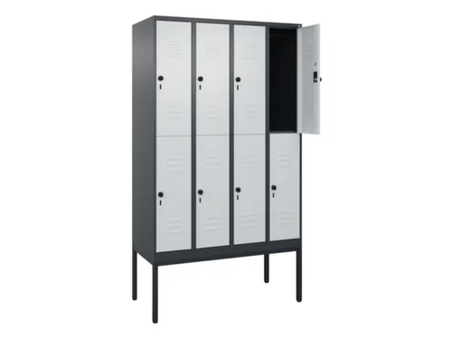 dubbeldekse locker,HxBxD 2120x1200x500mm,4x2vak.,vak B 300mm