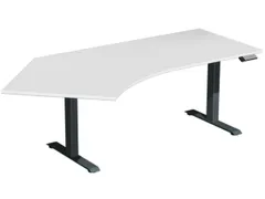 Elektrisch in hgte vst. hoekbureau,HxBxD 630-1280x2166x1130mm