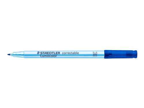 Viltstift Staedtler Lumocolor 305 non permanent correctable M blauw