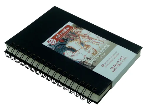 Schetsboek Talens Art Creation Zwart Spiraal 14x21cm 110gr 80vel