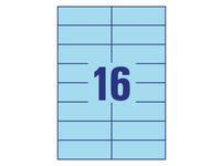 Gekleurde Etiketten 105x37mm Blauw 42817
