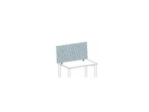 Bureauwand H X B X D 600x1600x 41mm Geluiddempend Grijs