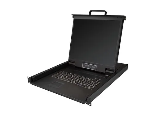 1-Port KVM Console 19 inch LCD Rack 1U USB QWERTY Keyboard