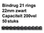 Bindrug Fellowes 22mm 21-rings A4 zwart 50stuks
