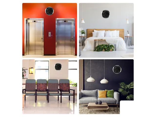 Aluminium Wandklok Met Thermometer & Hygrometer Ø 35,5cm cijfers