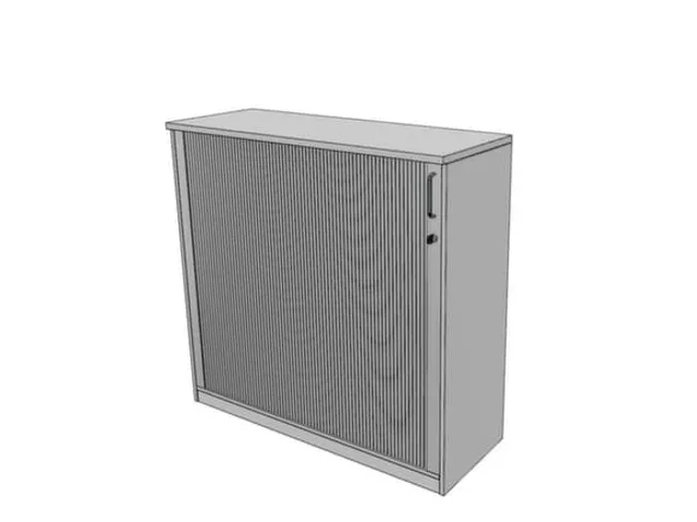 jaloeziedeurkast,HxBxD 1155x1200x445mm,2xhouten vloer,MP-lichtgrijs