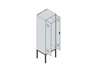 PBM-locker,HxBxD 2120x600x500mm,2vak,vak B 300mm,draaigrendel - 3