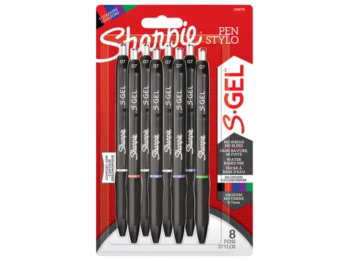Gelschrijver Sharpie S-gel medium assorti blister à 8 stuks