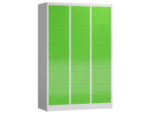 lockerkast,HxBxD 1800x1185x500mm,3x5vakken,vak B 395mm,cil.-slot