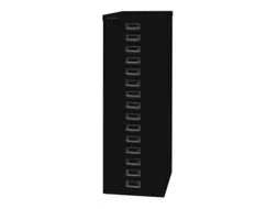 kantoor-ladekast HxBxD 857x278x380mm 15 laden romp + front zwart
