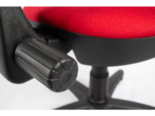 Bureaustoel EN1335 Linea Tiger 01 rood/rood met armleuning