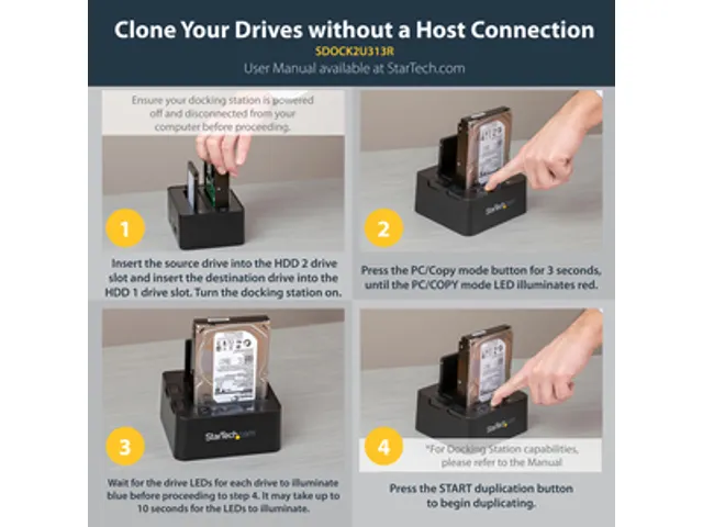 USB 3.1 HDD Duplicator Dock SSD / HDD