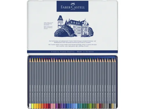 Aquarelkleurpotlood Faber-Castell Goldfaber etui 36 stuks