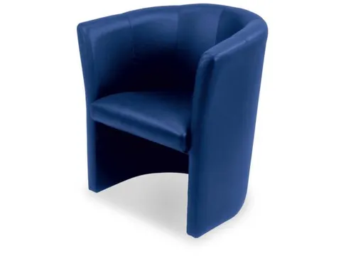Fauteuil Echt Leer Zit Hxbxd 46X48X49Cm Totale Hxb 77X69Cm Donkerblauw